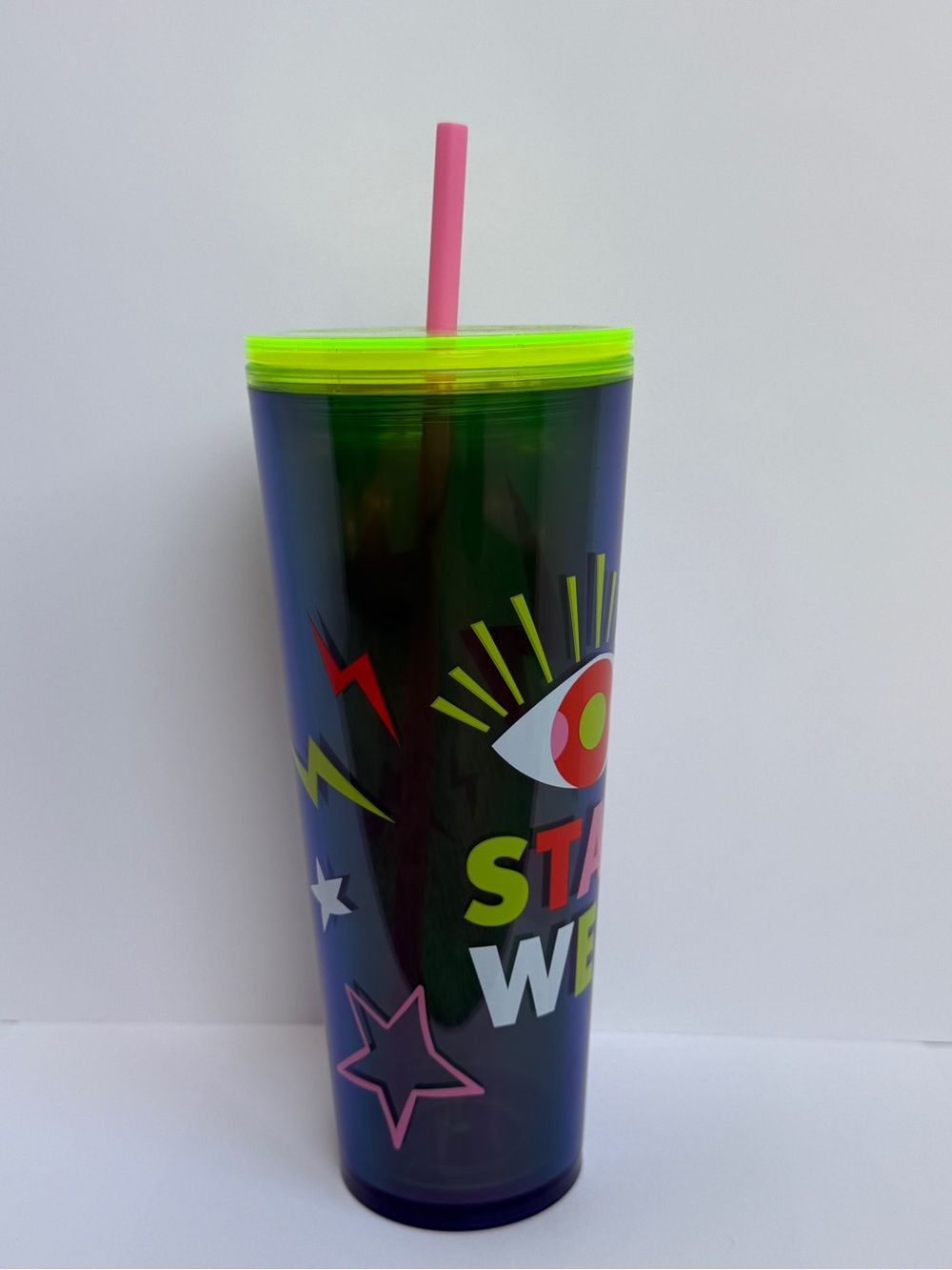 Starbucks Stay Weird Neon Tumbler Cup - Pink & Lime - Picture 5 of 9